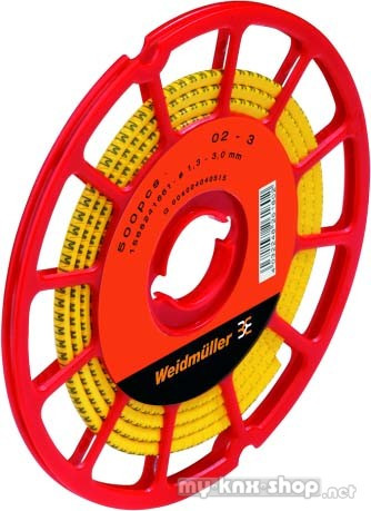 Weidmüller Leitermarkierer 6x4,2mm,weic CLI C1-6 GE/SW PE CD