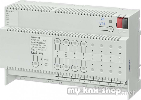 Siemens Kombi-Jalousieaktor 8fach, AC 230V 6A 5WG1501-1AB01