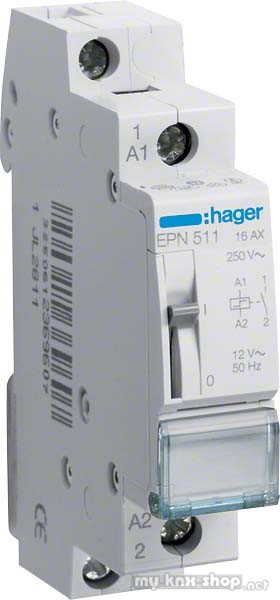 Hager Fernschalter 1S, 12V,16A EPN511