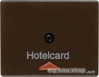 Berker 16410001 Hotelcard-Schaltaufsatz mit Aufdruck undroter Linse Arsys braun, glänzend
