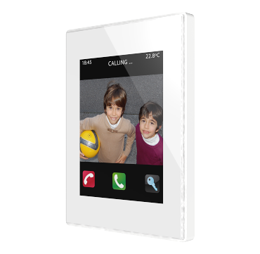 Zennio ZVI-Z41COM-WP Kapazitives Farb-Touchpanel mit Video Intercom Z41 COM Weiss