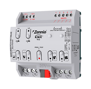 Zennio ZCL-FC010V KNX Fan-Coil-Controller MAXinBOX FC 0-10V VALVE REG