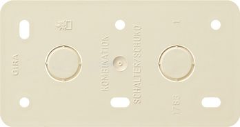 Gira 008013 Montageplatte 2f-Kombi AP Cremeweiß