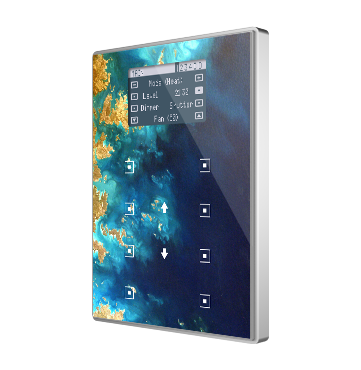 Zennio Kapazitives Touchpanel TMD-Display View - 8 Tasten - Display - Thermostat - PC-ABS Rahmen (Cu