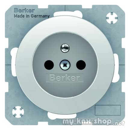 Berker 6765762089 Steckdose mit Schutzkontaktstift R.1/R.3 polarweiß, glänzend