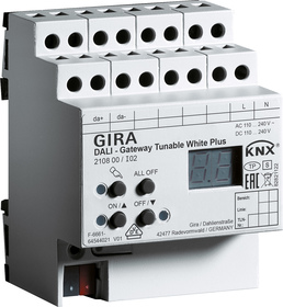 Gira 210800 DALI-Gateway Tunable WH Plus KNX REG