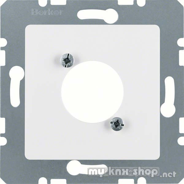 Berker 141209 Zentralplatte für XLR-RundsteckverbinderD-Serie Zentralplattensystem polarweiß, glänze