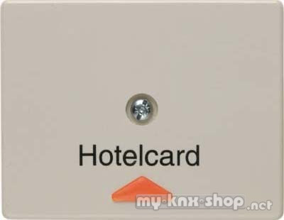 Berker 16410002 Hotelcard-Schaltaufsatz mit Aufdruck undroter Linse Arsys weiß, glänzend