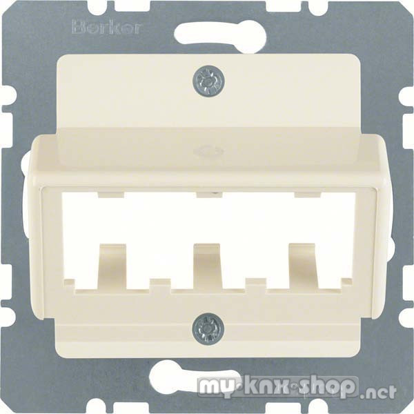Berker 142702 Zentralplatte für 3 MINI-COM Module Zentralplattensystem weiß, glänzend