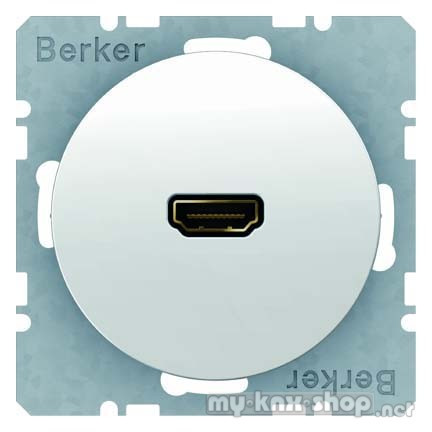 Berker 3315422089 High Definition Steckdose R.1/R.3polarweiß, glänzend