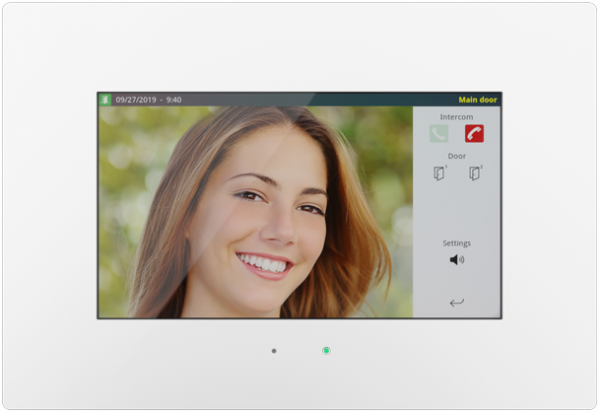 Iddero 7 Zoll KNX Touchpanel mit IP & Türkommunikation HC3 classic weiß