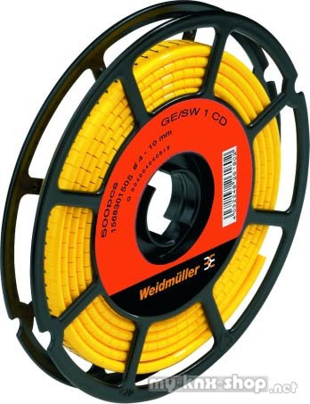 Weidmüller Kabelmarkierer Zahl 6 gelb 2,5 CLI M2-4GE/SW 6 CD