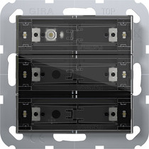 Gira Tastsensor 4 Komfort 3-fach für KNX System 55, mit Inbetriebnahme-Wippe 504300