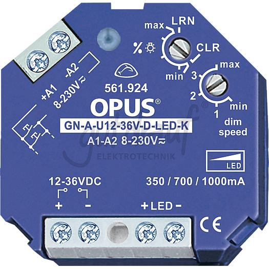gN Aktor Konstantstrom- LED-Dimmschalter GN-A-U12-36V-D-LED-K