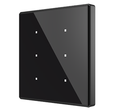 Zennio ZVI-SQTMD6-A kapazitives Touch-Panel mit 6 Tasten und Thermostat Square TMD 6 schwarz
