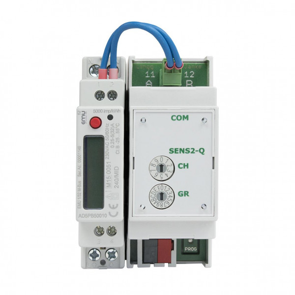 Lingg&Janke 87763SEC KNX Secure Elektrozähler EMU, 1-Phasen Zähler, 40A, direktmessend, 3 TE EZ-EMU