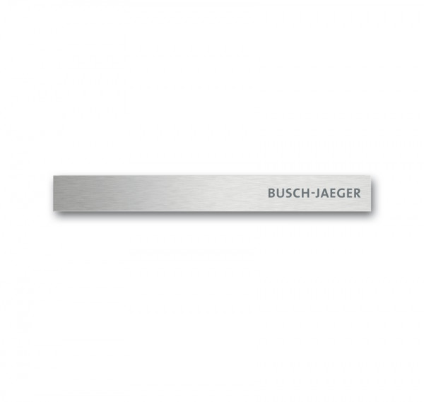 Busch-Jaeger Standardabschlussleiste unten mit Schriftzug edelstahl 6349-860-101