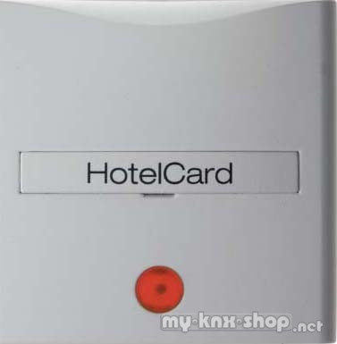 Berker 16408989 Hotelcard-Schaltaufsatz mit Aufdruck undroter Linse S.1/B.3/B.7 polarweiß, glänzend