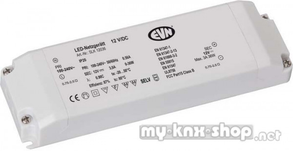 EVN Lichttechnik LED-Netzgerät 12VDC 1-36 Watt SLK 120 36
