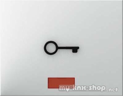 Berker 16517309 Wippe mit roter Linse und abtastbarem Symbol Tür K.1 polarweiß, glänzend