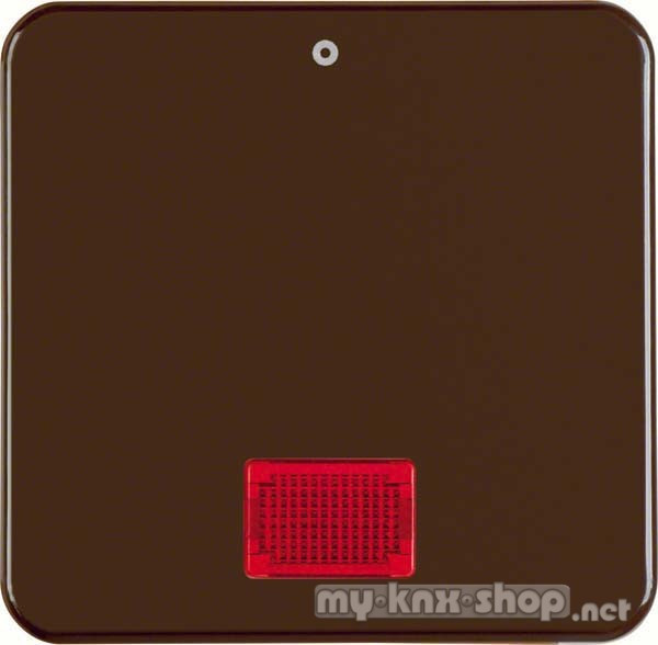 Berker 155801 Wippe mit roter Linse und Aufdruck "0" wg Up IP44 braun, glänzend