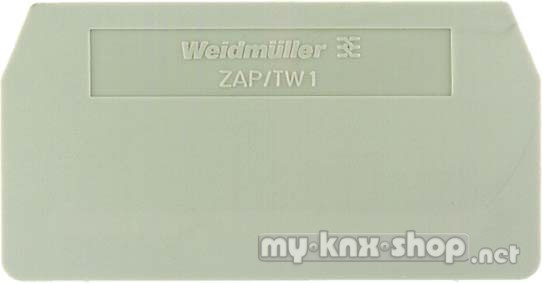 Weidmüller Abschlußplatte 59,5x2x30,5mm ZAP/TW 1