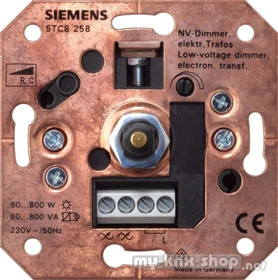 Siemens NV-Dimmer elektronische Trafos, mit Druck-Aus/Wechselschalter UP, 230V 50-60Hz, 60-800W/VA 5