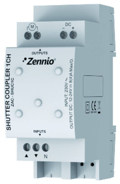 Zennio ZAC-SHUC1C Jalousieaktor Shutter Coupler 1CH REG 1 Kanal