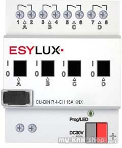 ESYLUX KNX-Schaltaktor 4-fach 16A pro K CU-DIN R 4CH 16A KNX
