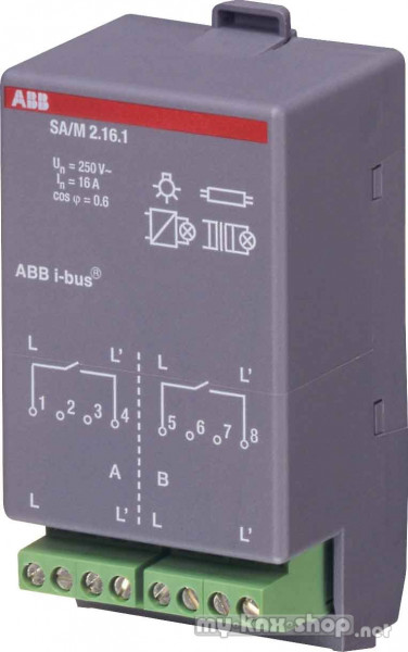 ABB SA/M 2.16.1 KNX Schaltaktormodul 2-fach 16 A