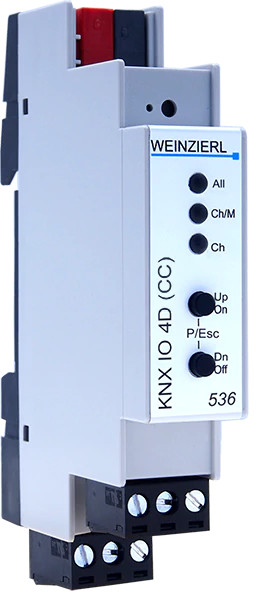 Weinzierl KNX IO 536 CC (4D) KNX Dimmaktor 4-fach Konstantstrom m. RGB, RGBW und TunableWhite