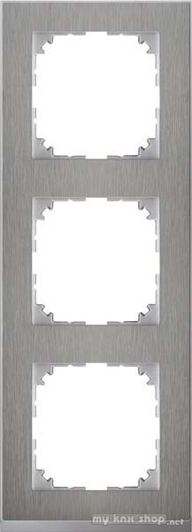 Merten Decor-Rahmen 3-fach Edelstahl/aluminium MEG4030-3646
