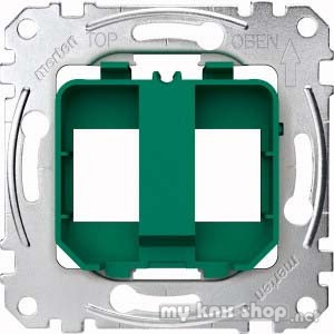 Merten MEG4566-0004 Tragplatten für Steckverbinder Modular Jack, grün