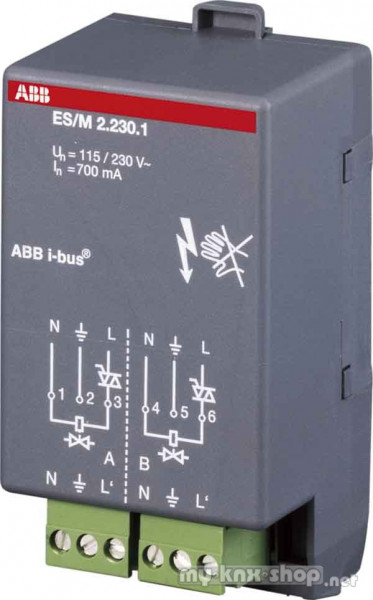ABB ES/M 2.230.1 KNX Elektronisches Schaltaktormodul 2-fach 115/230V