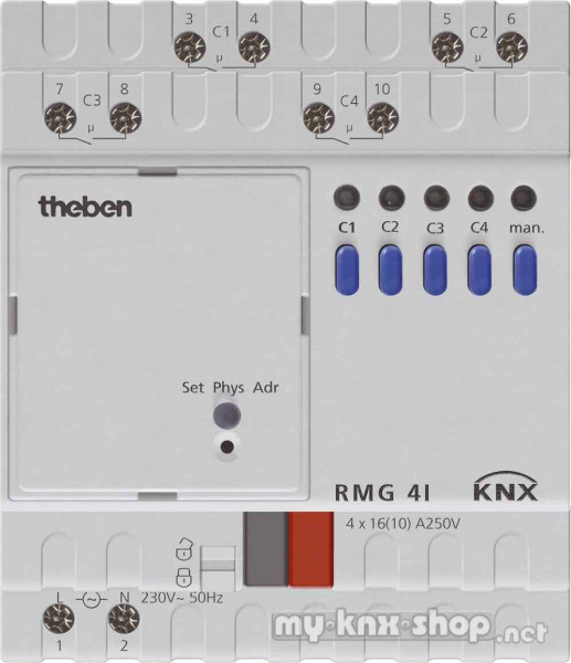 Theben Schaltaktor 100-240V AC RMG 4 I KNX