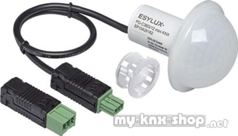 ESYLUX Decken-Präsenzmelder EB, 360 Gra PD-C360i/12 mini KNX