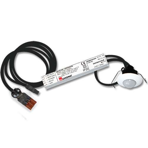 B.E.G. Luxomat 98905 Präsenzmelder PD9/S/B für Deckeneinbau, vorverdrahtet mit 1 m 3adrigem Kabel u