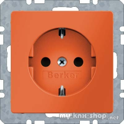 Berker 41436014 Steckdose SCHUKO Q.1/Q.3 orange, samt