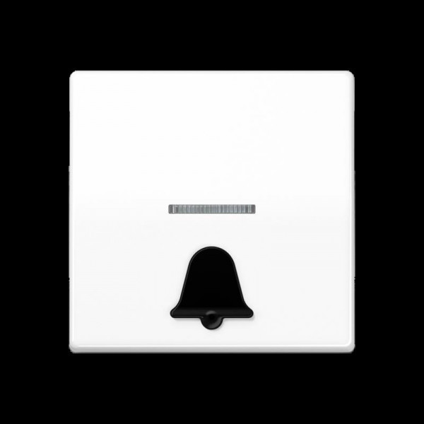 Jung AS591K1KO5WW Wippe, abtastbares Symbol Klingel, Linse, Lichtleiter, Zentralplatte, für beleucht