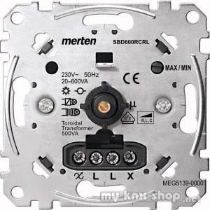 Merten MEG5139-0000 Universal-Drehdimmer-Einsatz, 20-600 W/VA