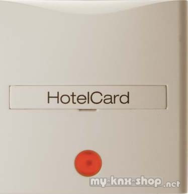 Berker 16408982 Hotelcard-Schaltaufsatz mit Aufdruck undroter Linse S.1 weiß, glänzend