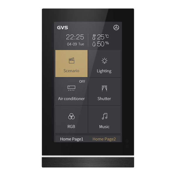 GVS KNX Touchpanel V50s Schwarz - CHTF-5.0/15.5.21