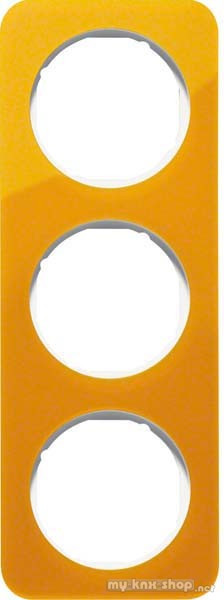 Berker Rahmen 3-fach orange tr./polws glz 10132339