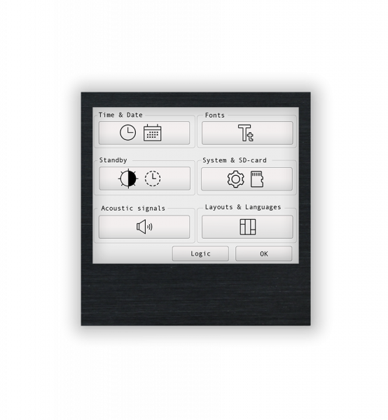 Arcus eds Touch IT C3 SAB geschliffen, ohne Fase, black TFT 3,5" Color-Touch-Display, Alu geschliffe