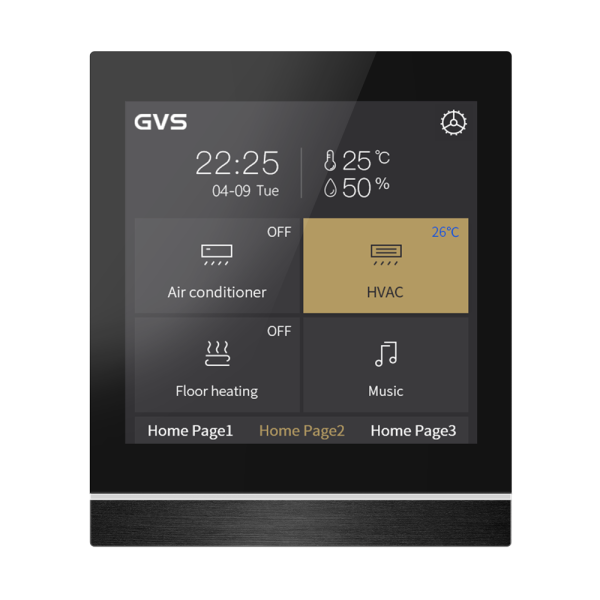 GVS KNX Touchpanel V40s Schwarz - CHTF-4.0/9.5.21