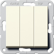 Gira 283001 Wippschalter Ein Aus 3fach System 55 Cremeweiß