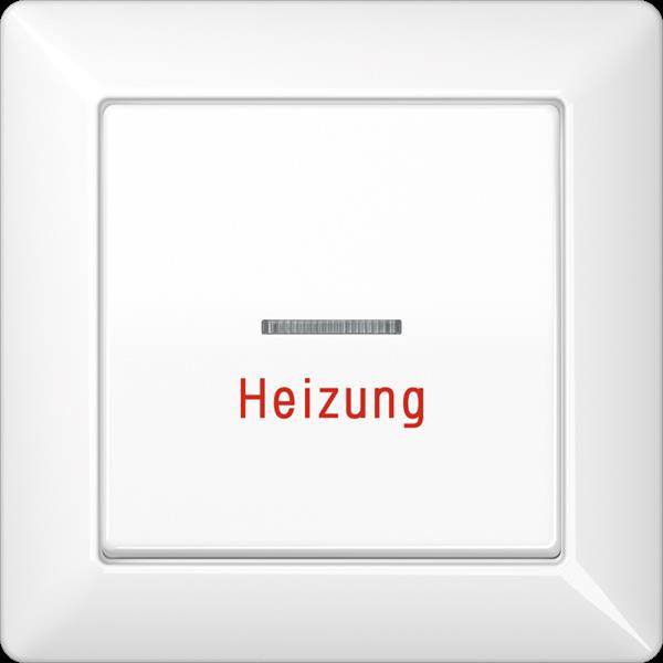 Jung AS590HWW Wippe, Linse, Lichtleiter, Aufschrift Heizung, Zentralplatte, für Wipp-Kontrollschalte