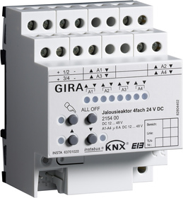 Gira 215400 Jalousieaktor 4-fach 24VDC KNX/EIB REG