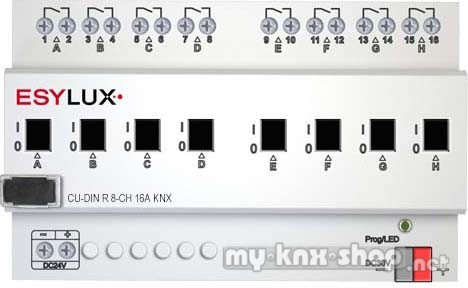 ESYLUX KNX-Schaltaktor 8-fach 16A proKa CU-DIN R 8CH 16A KNX