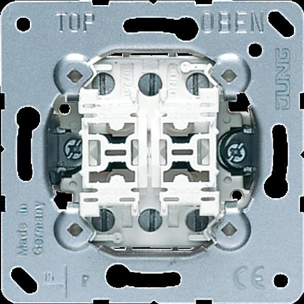 Jung 532-4U Multi-Switch, 10 A, 250 V ~, Doppel-Taster, 2 x 2 Schließer und Nullstellung